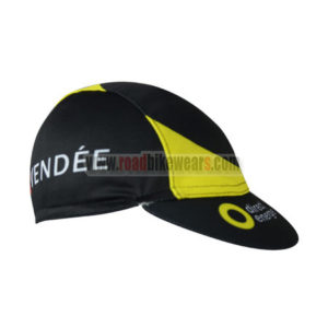 2017 Team Direct Energie VENDEE Riding Cap Hat Black Yellow