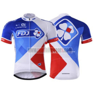2017 Team FDJ Cycling Jersey Maillot Shirt White Blue Red