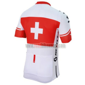 2017 Team IAM Switzerland Bicycle Jersey Maillot Shirt White Red