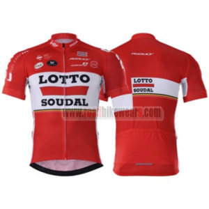 2017 Team LOTTO SOUDAL Biking Jersey Maillot Shirt Red