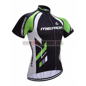 2017 Team MERIDA Cycle Jersey Maillot Shirt Black Green
