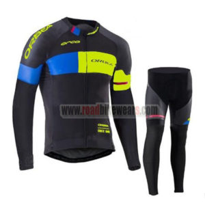 2017 Team ORBEA Cycle Long Suit Black Blue Yellow