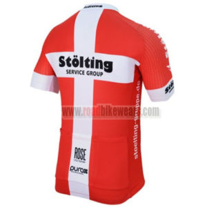 2017 Team Stolting SERVICE GROUP Denmark Biking Jersey Maillot Shirt Red