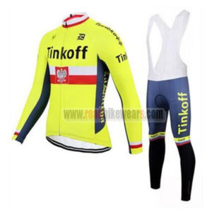 2017 Team Tinkoff Poland Cycling Bib Suit Yellow