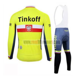 2017 Team Tinkoff Poland Riding Bib Suit Yellow