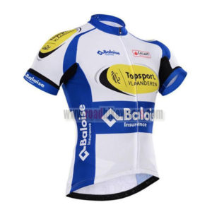 2017 Team Topsport Baloise Cycle Jersey Maillot Shirt White Blue Yellow