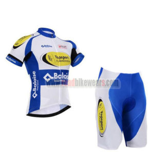 2017 Team Topsport Baloise Cycle Kit White Blue Yellow