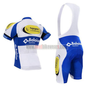 2017 Team Topsport Baloise Racing Bib Kit White Blue Yellow