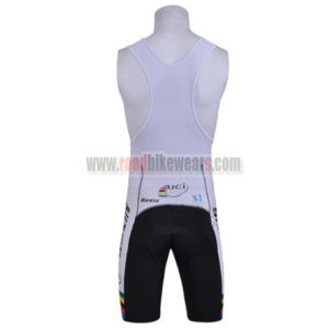2010 Team Santini UCI Champion Riding Bib Shorts Bottoms Black White Rainbow