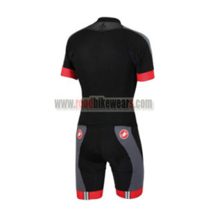 2016 Team Castelli Short Sleeves Triathlon Cycle Wear Skinsuit Black