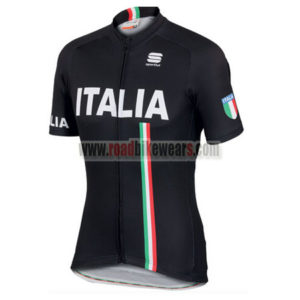 2017 Team ITALIA Sportful Biking Jersey Maillot Shirt Kit Black