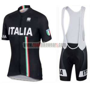 2017 Team ITALIA Sportful Cycle Bib Kit Black