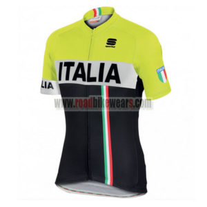 2017 Team ITALIA Sportful Cycling Jersey Maillot Shirt Yellow Black