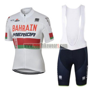 2017 Team BAHRAIN MERIDA Cycling Bib Kit White