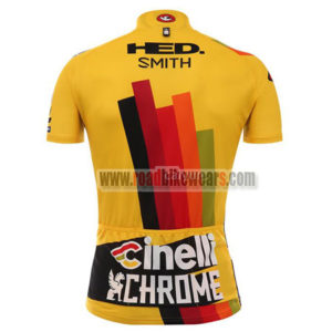 2017 Team Cinelli CHROME Riding Jersey Maillot Shirt Yellow Red