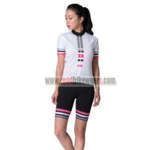 2017 Team LIV Women Lady Cycling Kit White Black Pink