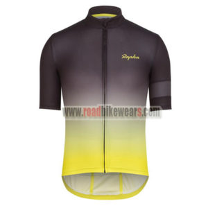 2017 Team Rapha Cycling Jersey Black Yellow