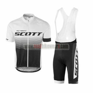 2017 Team SCOTT Cycle Bib Kit White Black
