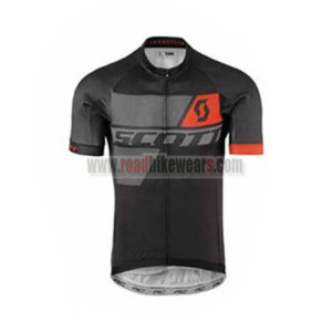 2017 Team SCOTT Cycle Jersey Maillot Shirt Black Grey Red