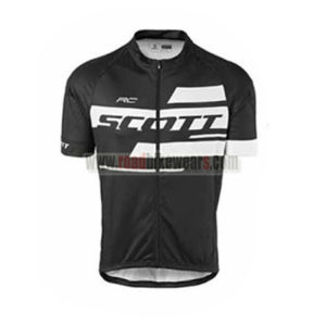 2017 Team SCOTT Cycle Jersey Maillot Shirt Black White