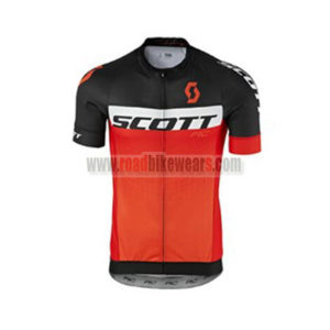 2017 Team SCOTT Cycle Jersey Maillot Shirt Black White Red