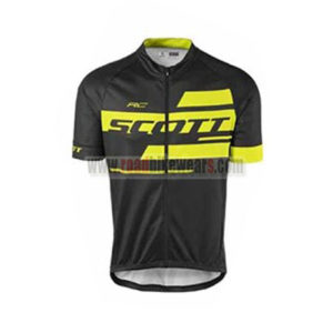 2017 Team SCOTT Cycle Jersey Maillot Shirt Black Yellow