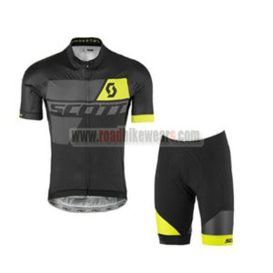 2017 Team SCOTT Cycle Kit Black Grey Yellow