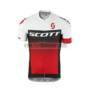 2017 Team SCOTT Cycling Jersey Maillot Shirt White Black Red