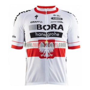 2017 Team BORA hansgrohe Poland Cycling Jersey White Red