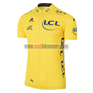 2017 Tour de France Riding Jersey Maillot Shirt Yellow