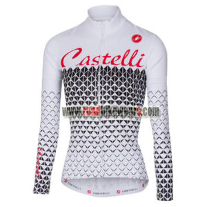 2017 Team Castelli Women's Cycling Long Jersey White