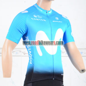 2018 Team Movistar Cycling Jersey Shirt Blue Black
