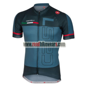 2018 Team Castelli Cycling Jersey Maillot Shirt Blue