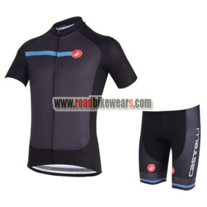 2018 Team Castelli Cycling Kit Black Blue