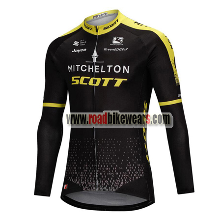 extremidades destilación caja registradora 2018 Team MITCHELTON SCOTT Cycle Outfit Biking Long Sleeves Jersey Ropa De  Ciclismo Black | Road Bike Wear Store