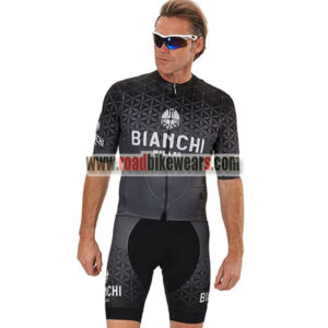 2018 Team BIANCHI Cycling Kit Black Grey