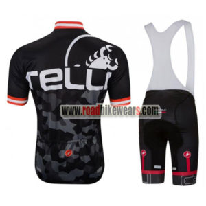 2018 Team Castelli Riding Bib Kit Black Grey Red