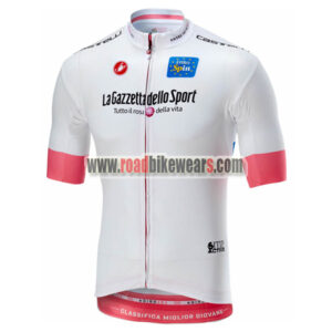 2018 Team Castelli LaGazzettadello Sport Tour de Italia Racing Jersey Shirt White
