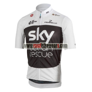 2018 Team SKY Castelli Ocean Rescue Cycling Jersey Maillot Shirt White Black