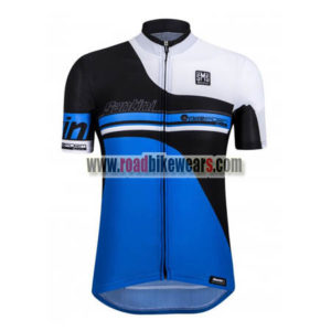 2017 Team Santini airform Cycling Jersey Maillot Shirt Blue Black